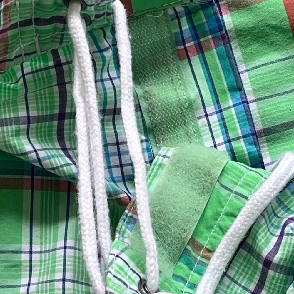 Ralph Lauren Polo Green Plaid Swim Trunks Swim Wear Size 36 - Picture 4 of 15